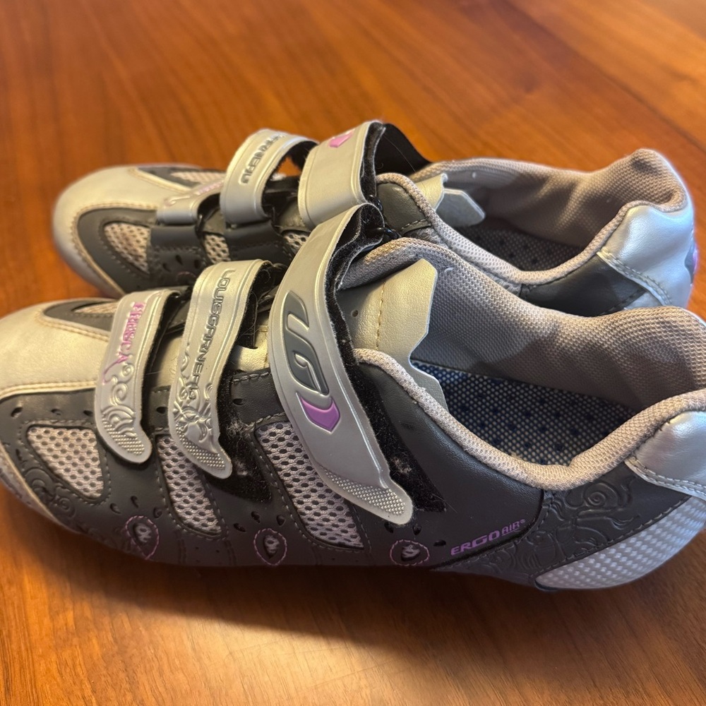 Women’s Louis Garneau Silver and Gray Cycling Shoes